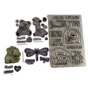 A Muse Studio Just Because Rubber Stamp Set 2014 Hot Off The Press Baby Animals